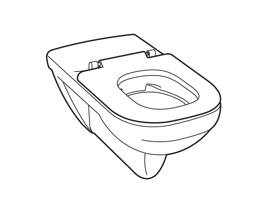 Lijntekening toilet