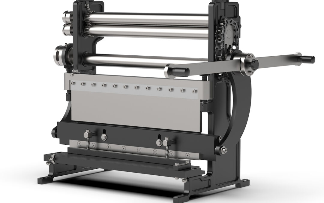 Product rendering plaatbuigmachine vrijstaand met slagschaduw