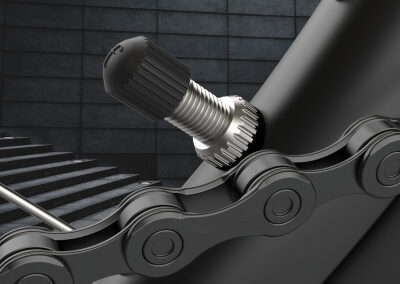 Product rendering Mountainbike (detail-2)